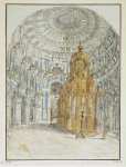 Alexeyev Fiodor Interior of the Cathedral of Resurrection of Christ in New Jerusalem View of the Cubiculum in the Rotunda of the Cathedral - Hermitage